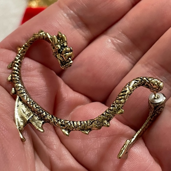 Vintage Brass Dragon Pin - Picture 2 of 5